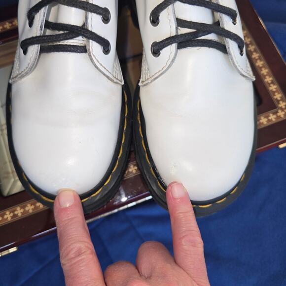 Dr. Martens - Platform White 8 Eye Jadon Boot... | Depop Doc Martens White \